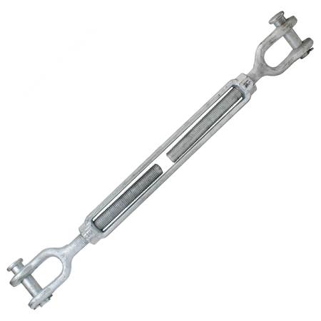 US CARGO CONTROL Galvanized Turnbuckle - Import - Jaw & Jaw - 1-1/4" x 18" JJTBGV114X18